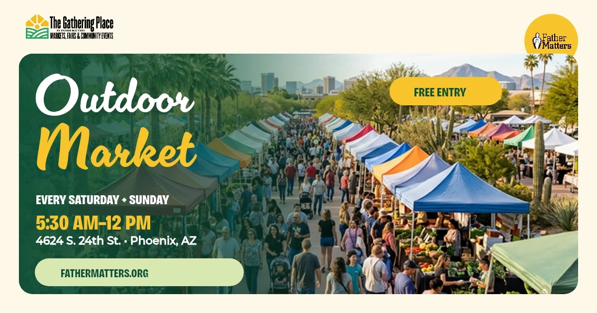 The Gathering Place Outdoor Market, every Saturday and Sunday from 5:30 AM to 12 PM